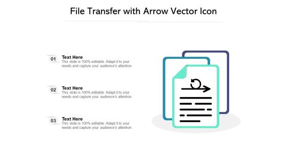 File Transfer With Arrow Vector Icon Ppt PowerPoint Presentation Infographic Template Tips PDF