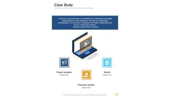 Film And Broadcasting Proposal Case Study One Pager Sample Example Document Film And Broadcasting Proposal Case Study One Pager Sample Example Document
