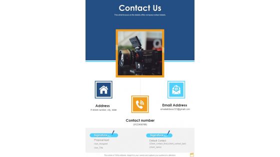 Film And Broadcasting Proposal Contact Us One Pager Sample Example Document Film And Broadcasting Proposal Contact Us One Pager Sample Example Document