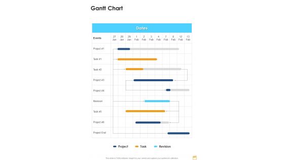 Film And Broadcasting Proposal Gantt Chart One Pager Sample Example Document