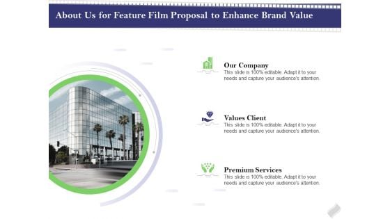 Film Branding Enrichment About Us For Feature Film Proposal To Enhance Brand Value Pictures PDF