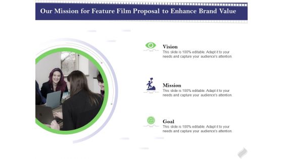 Film Branding Enrichment Our Mission For Feature Film Proposal To Enhance Brand Value Professional PDF