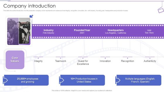 Film Making Company Outline Company Introduction Ppt PowerPoint Presentation Gallery Layout Ideas PDF Film Making Company Outline Company Introduction Ppt PowerPoint Presentation Gallery Layout Ideas PDF