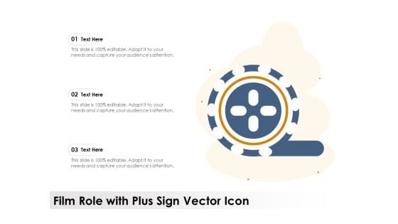 Film Role With Plus Sign Vector Icon Ppt PowerPoint Presentation File Microsoft PDF