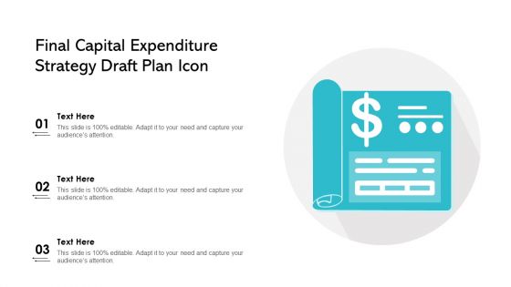 Final Capital Expenditure Strategy Draft Plan Icon Ppt PowerPoint Presentation File Graphics PDF