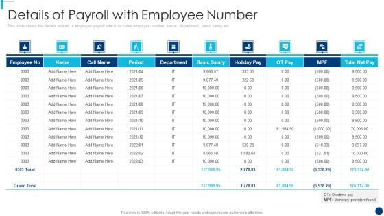 Finance And Accountancy BPO Details Of Payroll With Employee Number Brochure PDF Finance And Accountancy BPO Details Of Payroll With Employee Number Brochure PDF