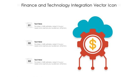 Finance And Technology Integration Vector Icon Ppt PowerPoint Presentation File Aids PDF