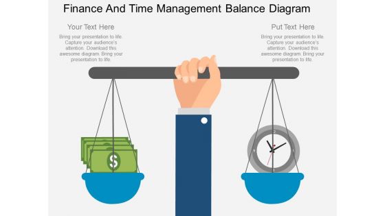 Finance And Time Management Balance Diagram Powerpoint Template Finance And Time Management Balance Diagram Powerpoint Template