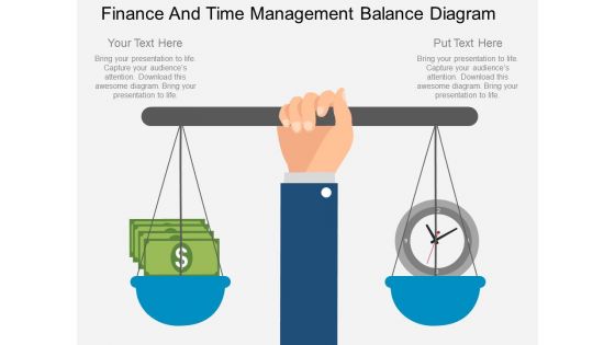 Finance And Time Management Balance Diagram Powerpoint Template