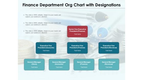 Finance Department Org Chart With Designations Ppt PowerPoint Presentation Professional Show PDF