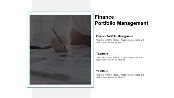 Finance Portfolio Management Ppt PowerPoint Presentation Professional Vector Cpb