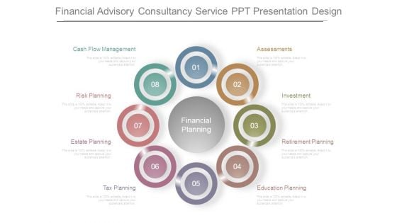 Financial Advisory Consultancy Service Ppt Presentation Design
