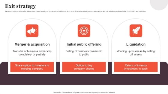 Financial Analytics Solution Investor Funding Elevator Pitch Deck Exit Strategy Diagrams PDF Financial Analytics Solution Investor Funding Elevator Pitch Deck Exit Strategy Diagrams PDF