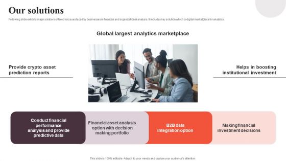 Financial Analytics Solution Investor Funding Elevator Pitch Deck Our Solutions Designs PDF Financial Analytics Solution Investor Funding Elevator Pitch Deck Our Solutions Designs PDF