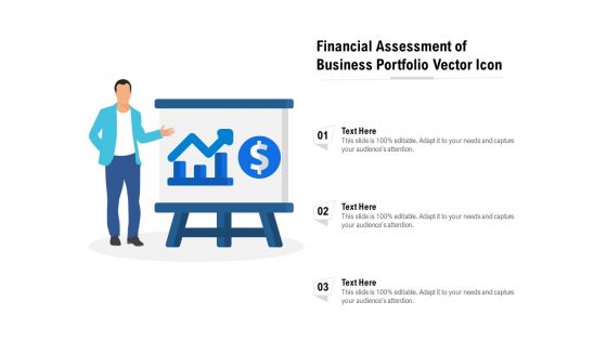 Financial Assessment Of Business Portfolio Vector Icon Ppt PowerPoint Presentation Model Inspiration PDF