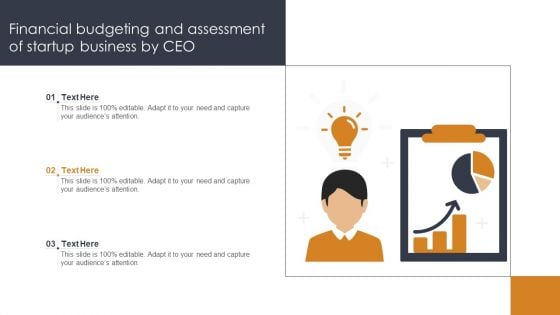 Financial Budgeting And Assessment Of Startup Business By CEO Diagrams PDF