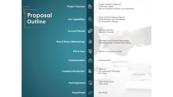 Financial Consultancy Proposal Proposal Outline Ppt PowerPoint Presentation Model Mockup PDF