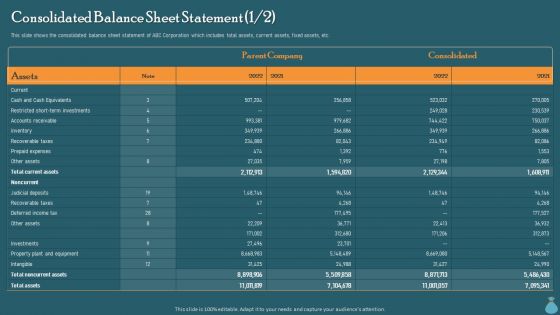 Financial Data Revelation To Varied Stakeholders Consolidated Balance Sheet Statement Formats PDF Financial Data Revelation To Varied Stakeholders Consolidated Balance Sheet Statement Formats PDF