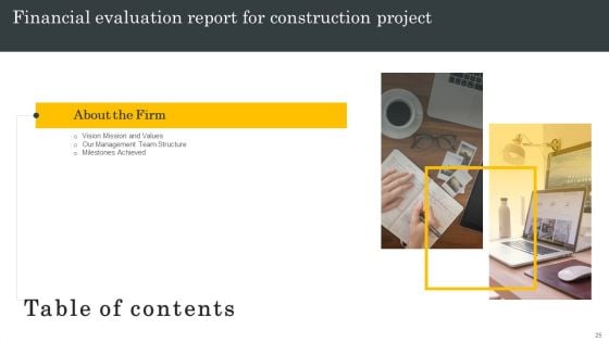 Financial Evaluation Report For Construction Project Ppt PowerPoint Presentation Complete Deck With Slides