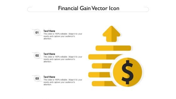 Financial Gain Vector Icon Ppt PowerPoint Presentation File Rules PDF