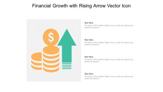 Financial Growth With Rising Arrow Vector Icon Ppt PowerPoint Presentation Slides Design Templates