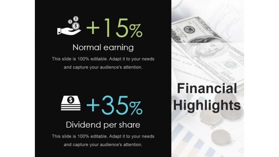 Financial Highlights Ppt Powerpoint Presentation Model Outfit