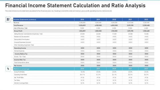Financial Income Statement Calculation And Ratio Analysis Mockup PDF Financial Income Statement Calculation And Ratio Analysis Mockup PDF