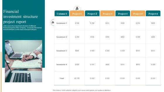 Financial Investment Structure Project Report Background PDF