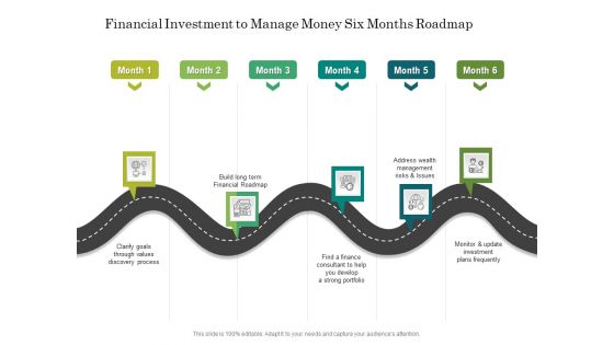 Financial Investment To Manage Money Six Months Roadmap Sample