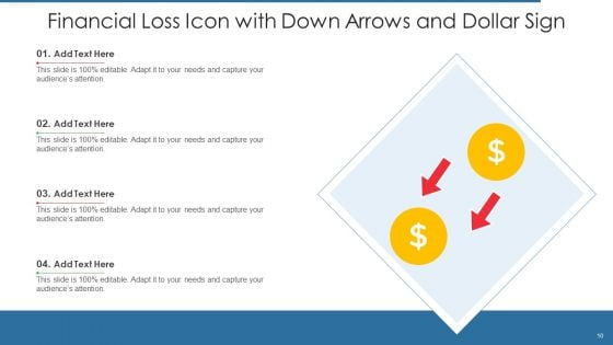 Financial Loss Icon Ppt PowerPoint Presentation Complete With Slides