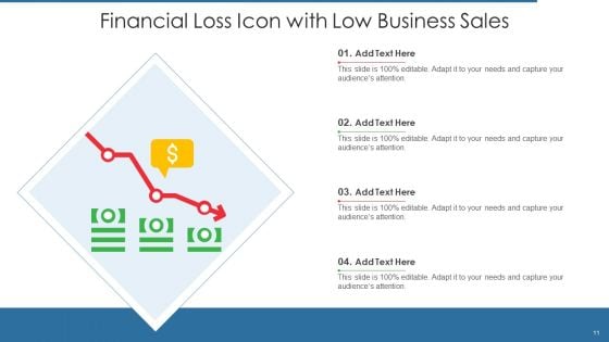 Financial Loss Icon Ppt PowerPoint Presentation Complete With Slides