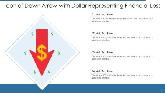 Financial Loss Icon Ppt PowerPoint Presentation Complete With Slides