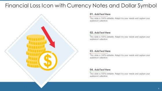 Financial Loss Icon Ppt PowerPoint Presentation Complete With Slides