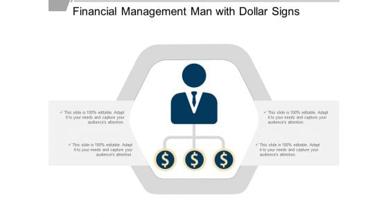 Financial Management Man With Dollar Signs Ppt Powerpoint Presentation Show Topics