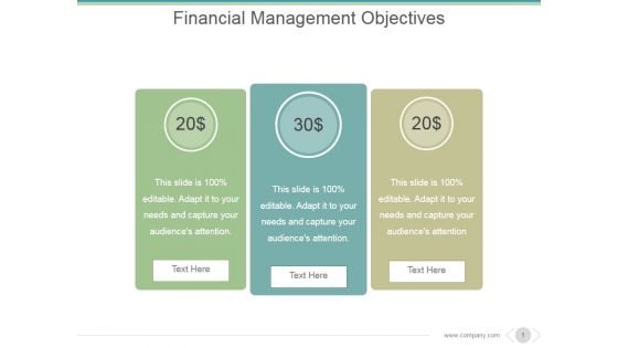 Financial Management Objectives Ppt PowerPoint Presentation Inspiration