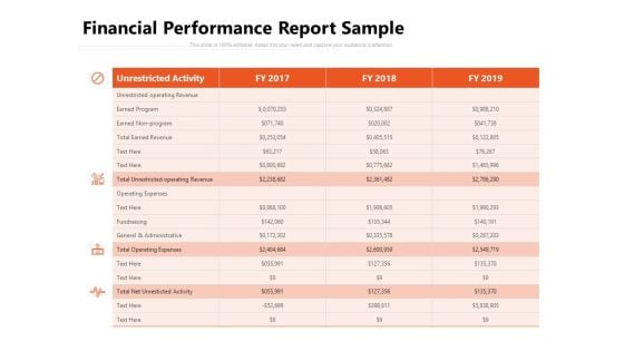 Financial Performance Report Sample Ppt PowerPoint Presentation Gallery Gridlines PDF