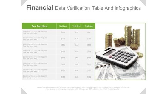 Financial Planning Table Infographic Diagram Powerpoint Slides