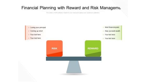 Financial Planning With Reward And Risk Management Ppt PowerPoint Presentation Professional Example File PDF