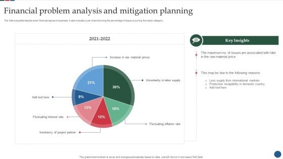 Financial Problem Analysis And Mitigation Planning Portrait PDF