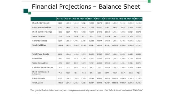 Financial Projections Balance Sheet Ppt PowerPoint Presentation Show Microsoft