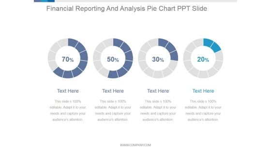 Financial Reporting And Analysis Pie Chart Ppt PowerPoint Presentation Guidelines