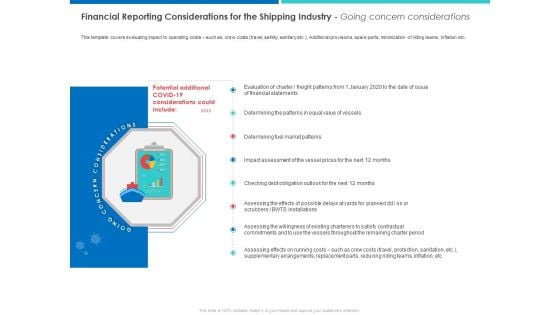 Financial Reporting Considerations For The Shipping Industry Going Concern Considerations Rules PDF