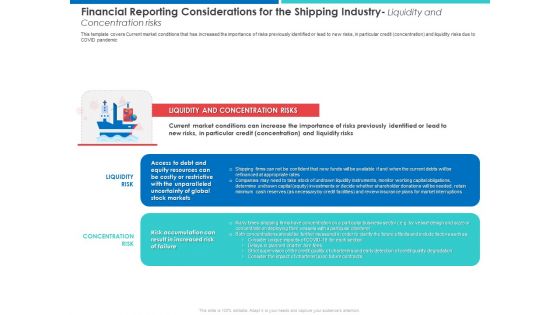 Financial Reporting Considerations For The Shipping Industry Liquidity And Concentration Risks Ideas PDF