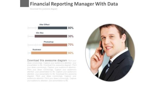 Financial Reporting Manager With Data Powerpoint Slides