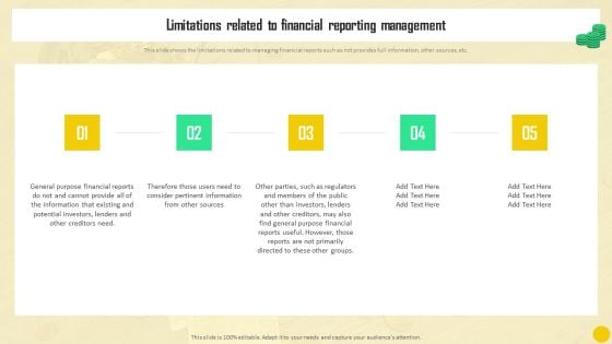 Financial Reporting To Analyze Limitations Related To Financial Reporting Slides PDF Financial Reporting To Analyze Limitations Related To Financial Reporting Slides PDF