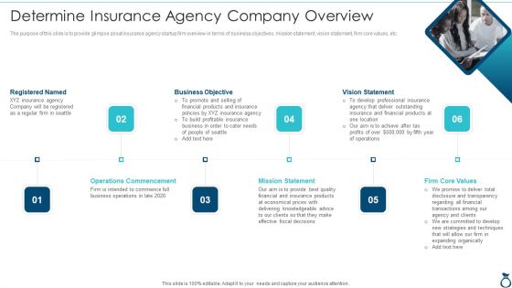 Financial Services Advisory Business Plan Determine Insurance Agency Company Overview Themes PDF