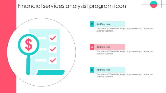 Financial Services Analysist Program Icon Elements PDF