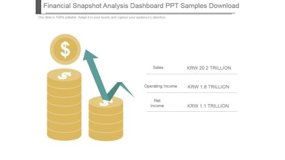 Financial Snapshot Analysis Dashboard Ppt Samples Download