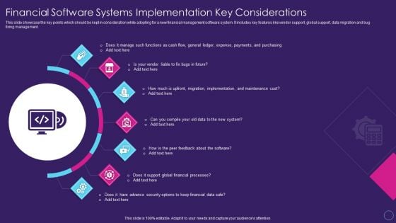 Financial Software Systems Implementation Key Considerations Digital Transformation Toolkit Accounting Finance Structure PDF