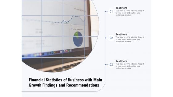Financial Statistics Of Business With Main Growth Findings And Recommendations Ppt PowerPoint Presentation Gallery Template PDF